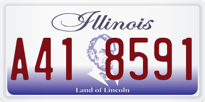 IL license plate A418591