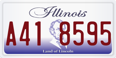 IL license plate A418595