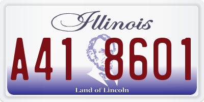 IL license plate A418601