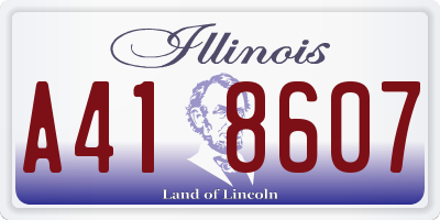 IL license plate A418607