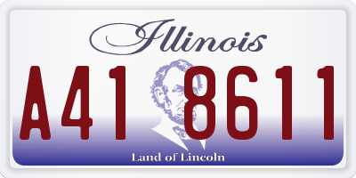 IL license plate A418611