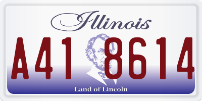 IL license plate A418614