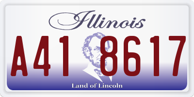 IL license plate A418617