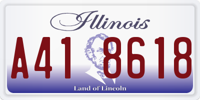 IL license plate A418618
