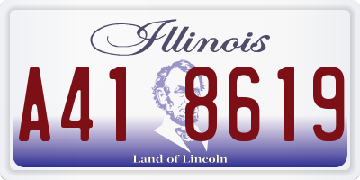IL license plate A418619