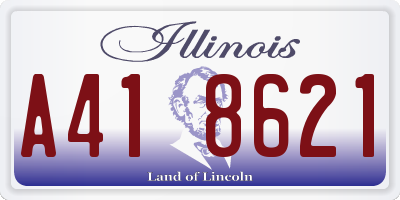 IL license plate A418621
