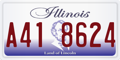 IL license plate A418624
