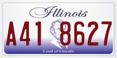 IL license plate A418627