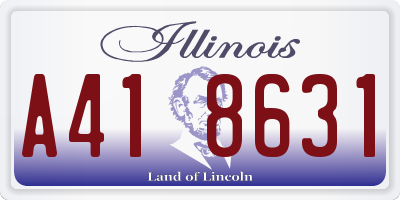 IL license plate A418631