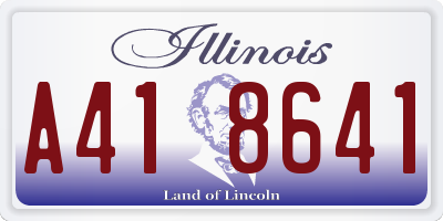 IL license plate A418641