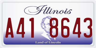 IL license plate A418643