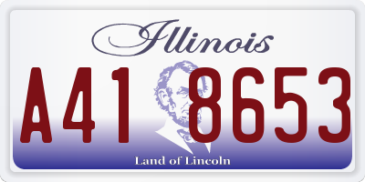 IL license plate A418653
