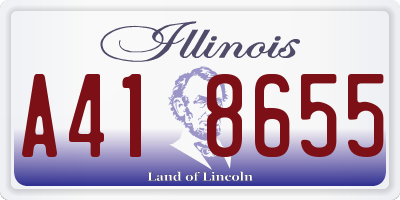 IL license plate A418655