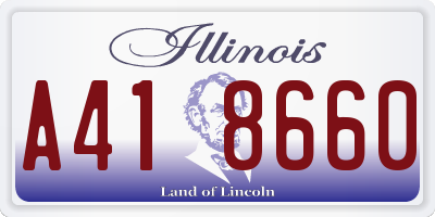 IL license plate A418660
