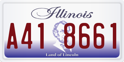 IL license plate A418661