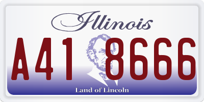IL license plate A418666