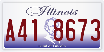 IL license plate A418673