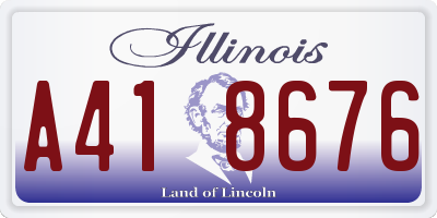 IL license plate A418676