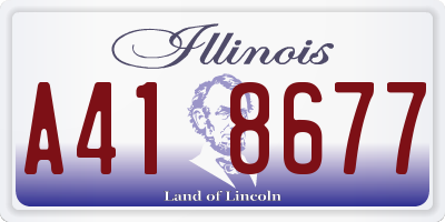 IL license plate A418677