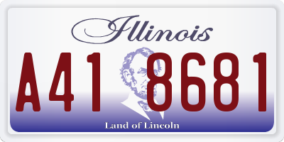 IL license plate A418681