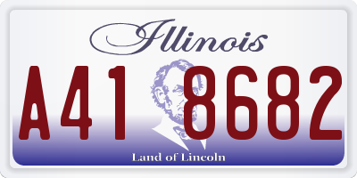 IL license plate A418682