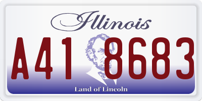 IL license plate A418683