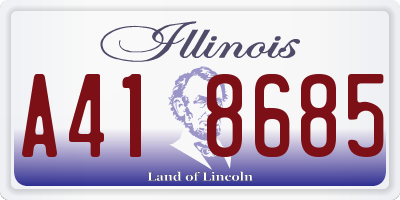 IL license plate A418685