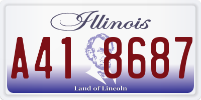 IL license plate A418687