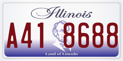 IL license plate A418688