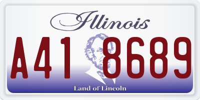 IL license plate A418689