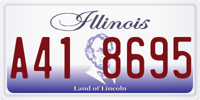 IL license plate A418695