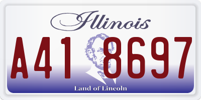 IL license plate A418697