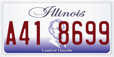 IL license plate A418699