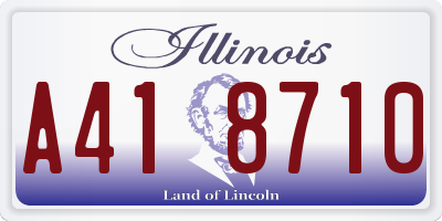 IL license plate A418710