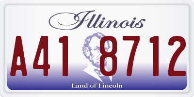 IL license plate A418712