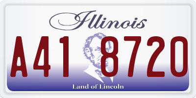 IL license plate A418720