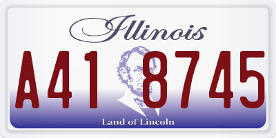 IL license plate A418745
