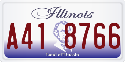 IL license plate A418766