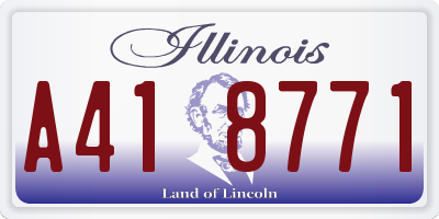IL license plate A418771