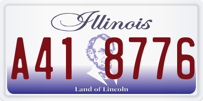 IL license plate A418776