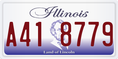 IL license plate A418779