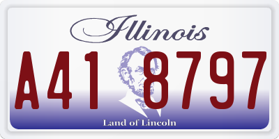 IL license plate A418797