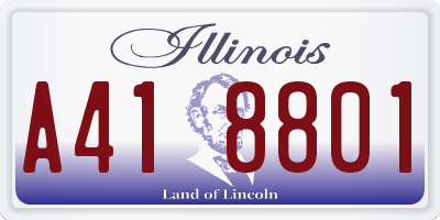 IL license plate A418801