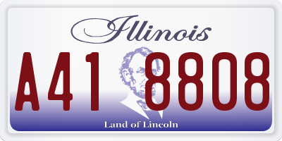 IL license plate A418808