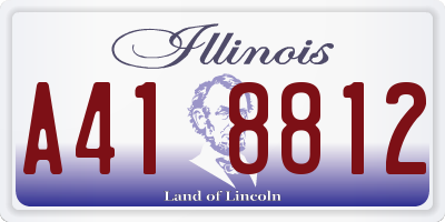IL license plate A418812