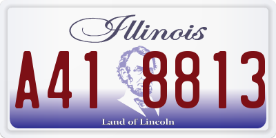IL license plate A418813