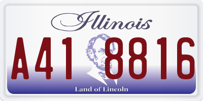 IL license plate A418816