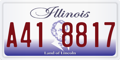IL license plate A418817