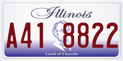 IL license plate A418822
