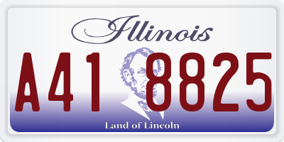 IL license plate A418825